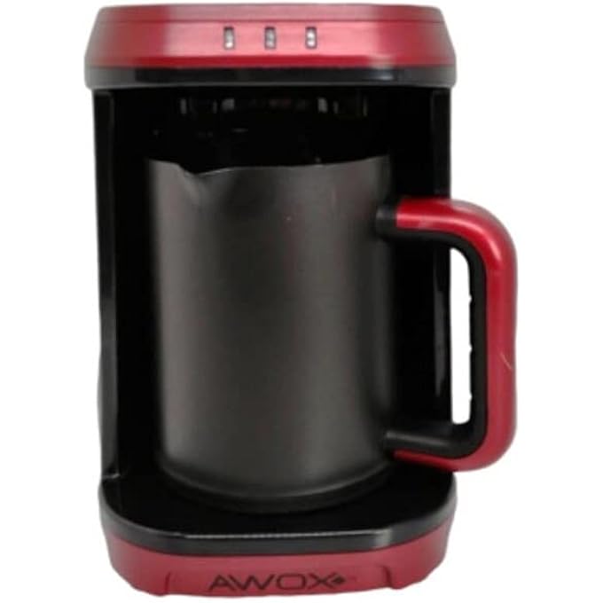 Reko Awox Kafija Kahve Makinesi  Red Automatic Turkish Coffee Maker Machine 1 To 4 Cups Cordless Electric Coffee Pot Electric Turkish Coffee Maker - Image 3