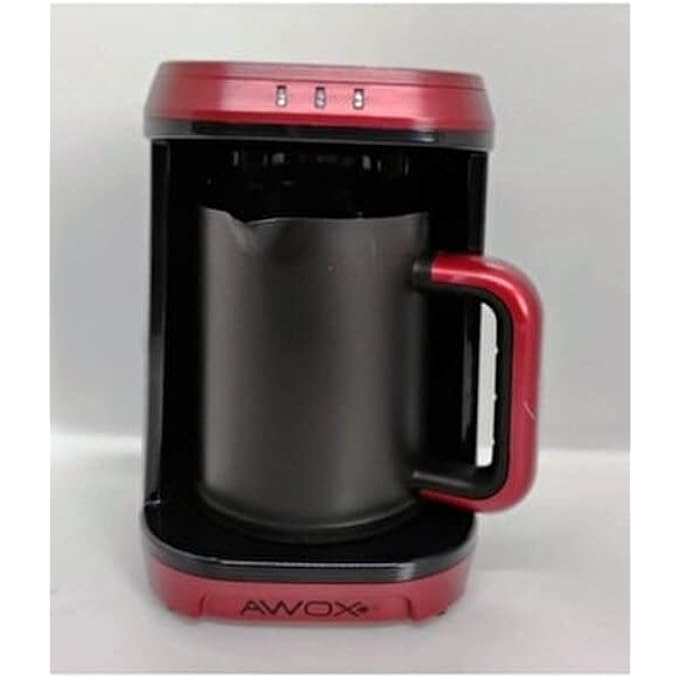 Reko Awox Kafija Kahve Makinesi  Red Automatic Turkish Coffee Maker Machine 1 To 4 Cups Cordless Electric Coffee Pot Electric Turkish Coffee Maker - Image 5