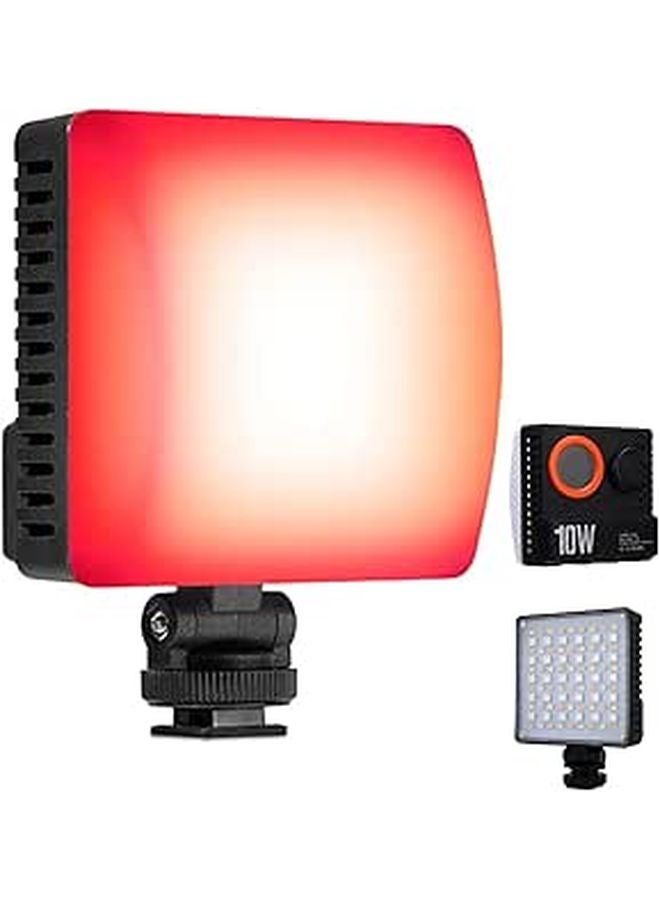 ضوء سيلفي محمول 10 واط 360 درجة ألوان RGB 1800K إلى 9000K مجموعة إضاءة لمؤتمرات الفيديو LED - Image 1