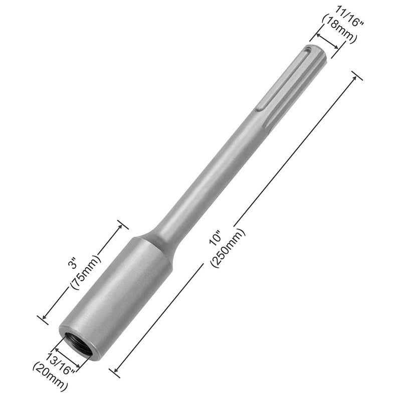 SPKLINE SDS-Max 18mm Diameter Shank Ground Rod Driver for 5/8 Inch and 3/4 Inch Ground Rods, Work with Bosch Dewalt Milwaukee Hilti and Other SDS Max Rotary Hammers and Demolition Hammers - Image 2