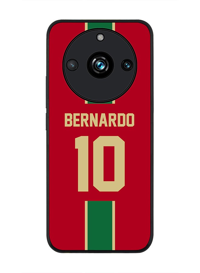 Stylizedd Rugged Black Edge case for Realme 11 Pro/Realme 11 Pro+, Custom Slim fit Thin Phone Case Cover - Football Team - Portugal, Player Name - Bernardo - Image 1