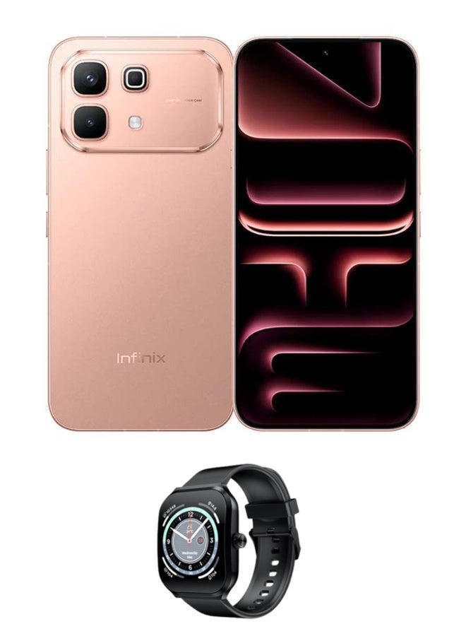إنفينيكس نوت 60 ثنائي الشريحة 8+8GB رام 256GB 5G روز جولد نسخة الشرق الأوسط مع ساعة إنفينيكس XWatch 3 Plus XW3P مجانية - Image 1