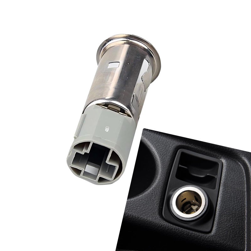 Downhill 1 PC Cigarette Lighter Power Socket Base 12V Socket Power Outlet Disassembly Tool Cigarette Lighter Base Replace Part OE 253369B92A Compatible with Nissan Altima Armada Frontier Silver - Image 3
