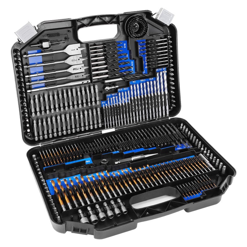 COMOWARE Drill Bit Set, 246 Pcs for Cordless Drill, Drill Driver Bit Set for Wood, Metal, Masonry, Cement and Screwdriver Bits Set Combo Kit - Image 1