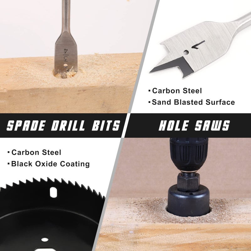 COMOWARE Drill Bit Set, 246 Pcs for Cordless Drill, Drill Driver Bit Set for Wood, Metal, Masonry, Cement and Screwdriver Bits Set Combo Kit - Image 5