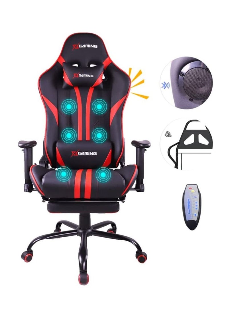 Cool Baby - Gaming Chair Ergonomic Office Massage Chair 180° Recliner System 2D Adjustable Arm Rest With Massage and Bluetooth Speaker and Footrest - Image 1