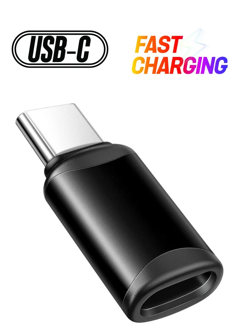 Excefore For Lightning Female to USB C Male Adapter for iPhone 15/15 Pro/15 Pro Max/15 Plus, for iPad Air, Samsung, Support Charging & Data Transfer, Type C Charger Connector Cable - Image 1