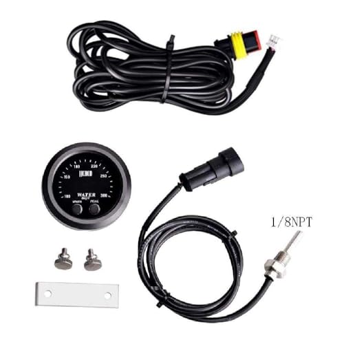 ZHSYMX Universal 52mm Water Temperature Gauge with Alarm and 1/8 Npt Sensor Car Digital Meter Red Display Temp 100-300F(-17~187C) - Image 5