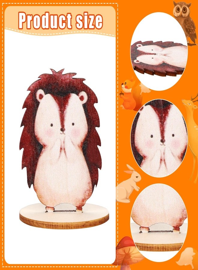 PEUTIER 16pcs Woodland Animals Wood Table Centerpieces with Wood Base, Cute Forest Animals Table Topper Jungle Creatures for Safari Table Decorations for Baby Shower Birthday Party Home Supplies - Image 3