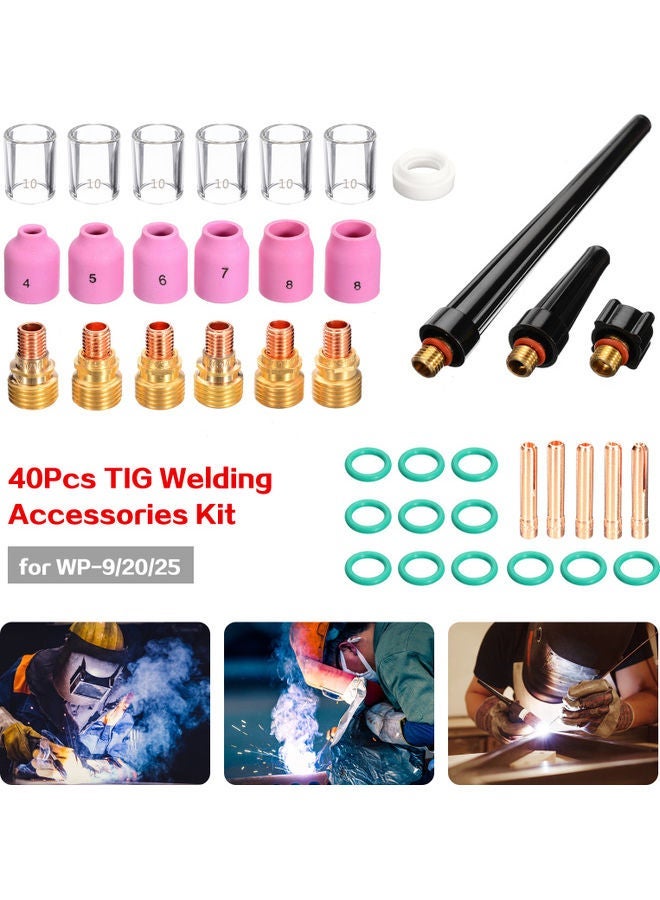 NIBEMINENT 40-Piece Tig Soldering Torch Accessories Multicolour - Image 2