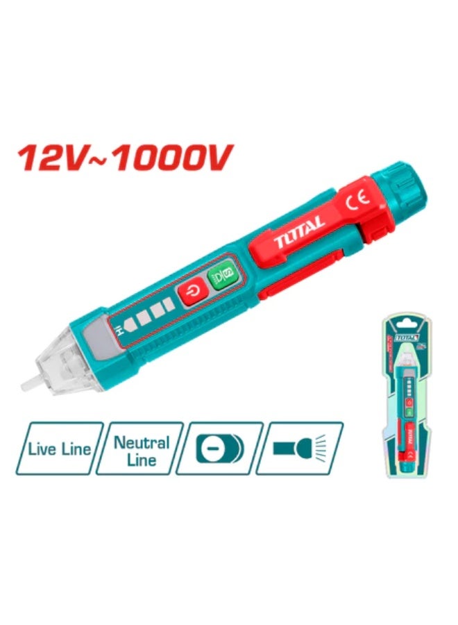 TOTAL Tools AC Voltage Detector 12V-1000V with Auto Power Off, Model THT100091 - Image 1