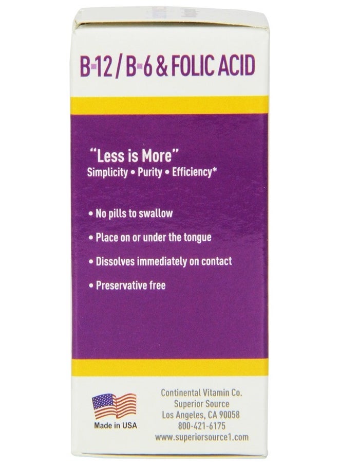 Superior Source No Shot Vitamin B-12 Cyanocobalamin 1000 mcg, B-6, Folic Acid 400 mcg - Support Brain & Heart Health - Aids Natural Energy Levels - 100 Sublingual Dissolving Tablets  - Image 4