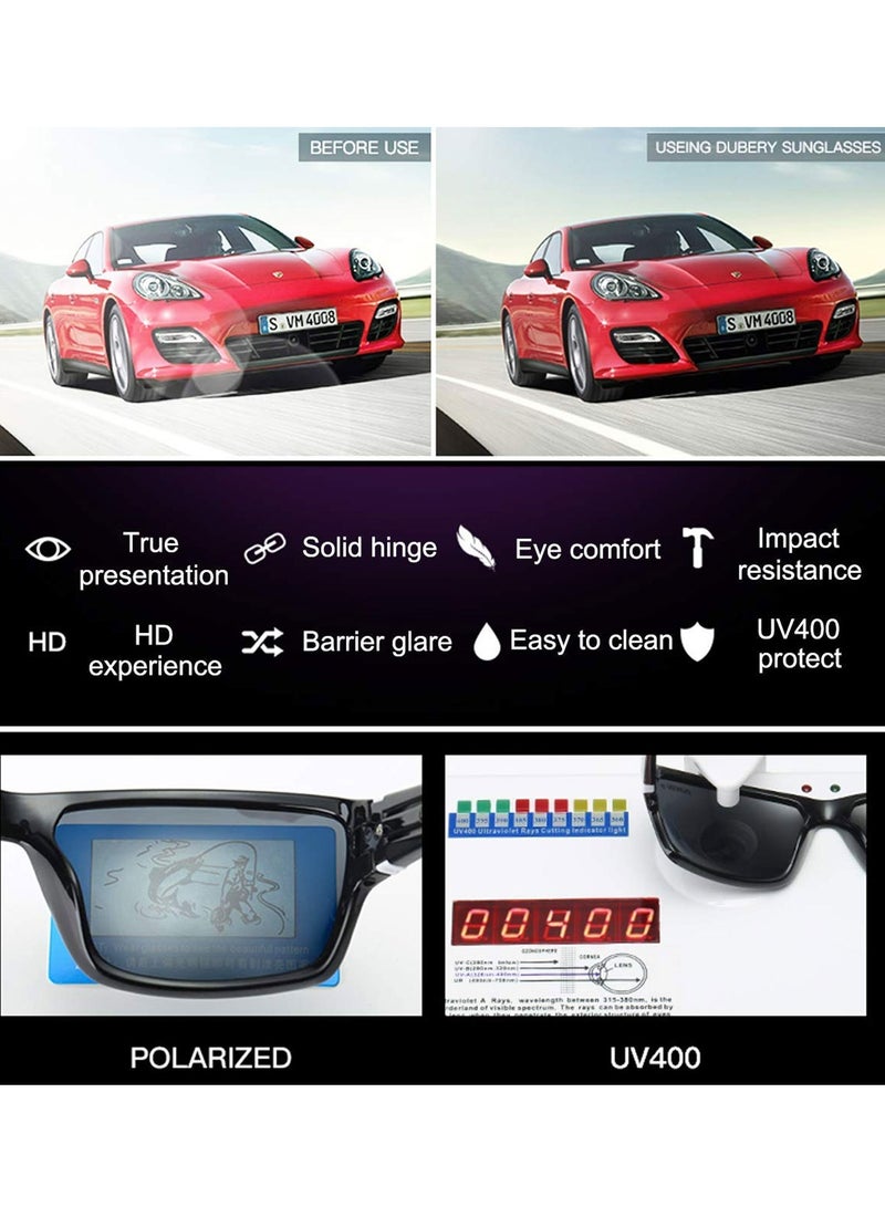 إكسفور 2 حزمة نظارات شمسية مستطيلة مستطيلة مستقطبة للرجال والنساء للقيادة نظارات شمسية مستطيلة للرجال للنساء حماية من الأشعة فوق البنفسجية 400 للرياضة في الهواء الطلق التنزه في الهواء الطلق الغولف ركوب الدرا - Image 5