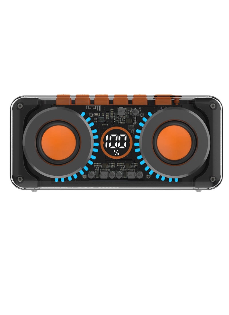 HEATZ Bluetooth 5.1 Wireless Outdoor Speakers,16W Bluetooth Speakers ,Transparent, Stereo Sound, for Home, Party, Travel  - Image 2