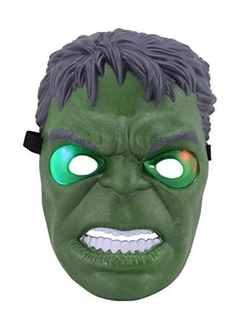 Kids Luminous LED Halloween Hulk Face Mask For Kids Ages 3+ - Image 1