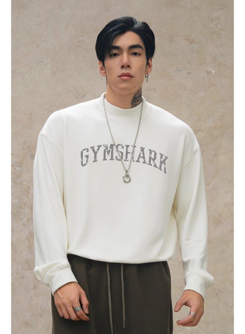 جيمشارك Gymshark تي شيرت الياقة المدورة - نسخة كبيرة فضفاضة ، رث شعار العلامة التجارية المطبوعة ، والأقمشة الصوفية الناعمة ، وملابس رياضية متعددة الوظائف لممارسة أسلوب الشارع - Image 3