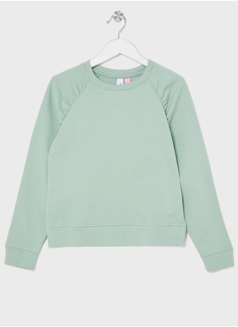 فيرو مودا جيرل Kids Ruffel Sleeve Sweatshirt