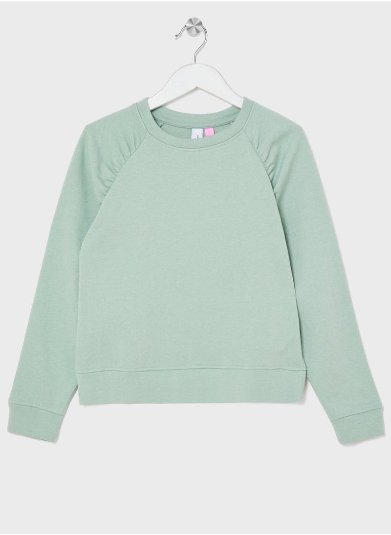 Vero Moda Girl - Kids Ruffel Sleeve Sweatshirt - Image 1