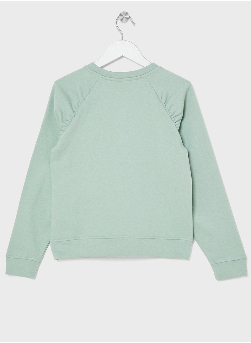 Vero Moda Girl - Kids Ruffel Sleeve Sweatshirt - Image 1