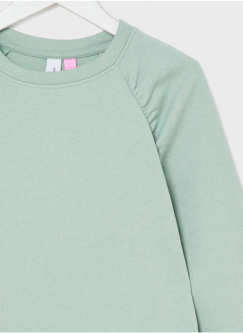 Vero Moda Girl Kids Ruffel Sleeve Sweatshirt