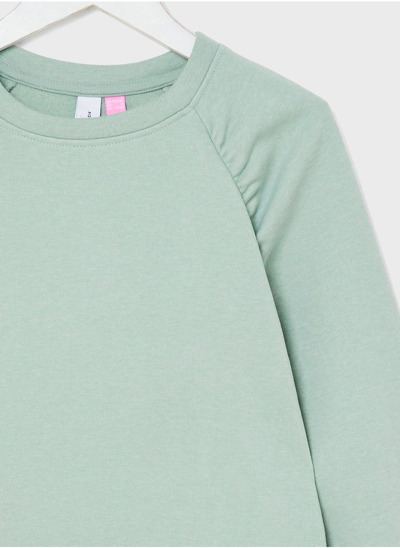 Vero Moda Girl - Kids Ruffel Sleeve Sweatshirt - Image 1