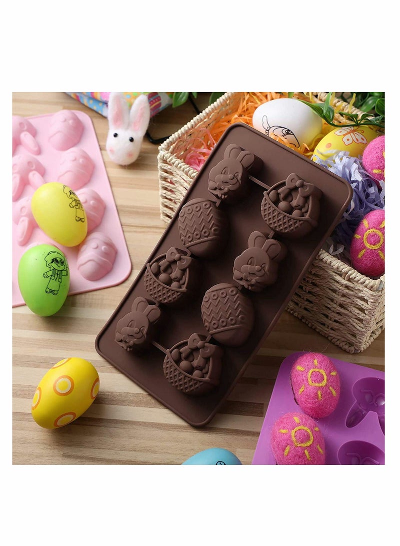 Excefore 3Pcs Silicone Chocolate Mold, Bunny Candy Mold, Shaped DIY Mold, Ice Cube, Soap Jelly, Pudding, Cocoa Bomb, Dome Mousse, French Dessert Cake Decoration and Party - Image 3