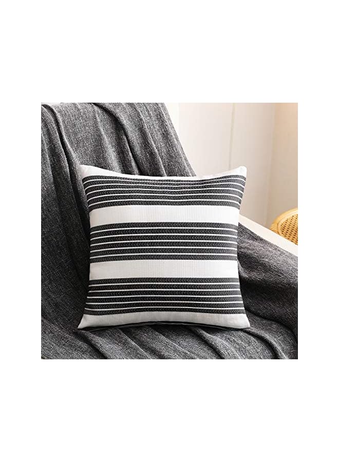 The Bros Pillow Covers Pack Of 2 Cotton Soft Decorative Square Throw Pillow Covers, Home Decorations For Sofa Couch Bed Chair 18x18 Inch/45x45 Cm - Image 3