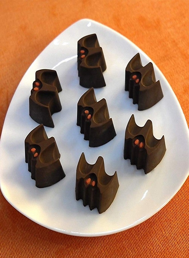 HiParty 2Pack Halloween Bat Chocolate Candy Molds, Bat Silicone Fat Bomb Gummy Mini Soap Crayon Melt Mould Ice Cube Trays Halloween Party Favor Decoration Supplies - Image 5