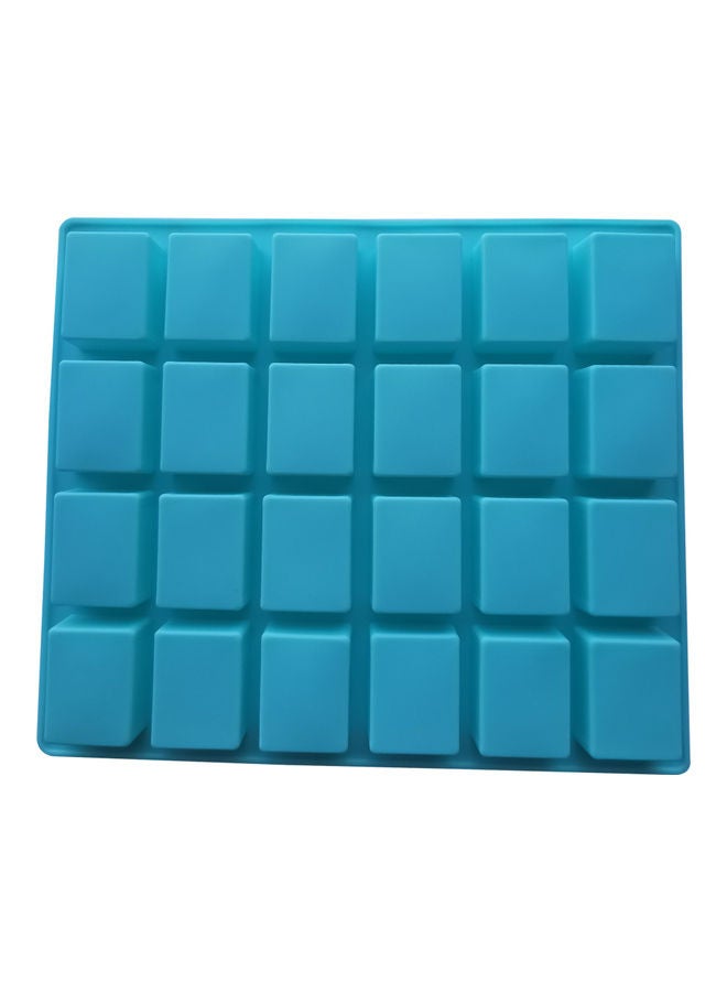 24 Square Candle Cake Chocolate Mould Blue 24 x 20cm - Image 1