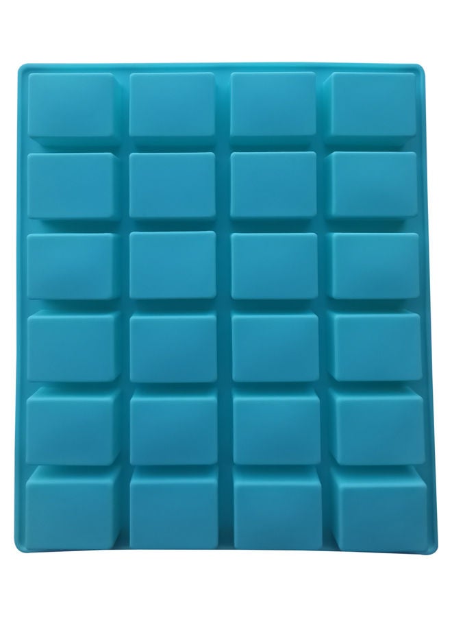 24 Square Candle Cake Chocolate Mould Blue 24 x 20cm - Image 2