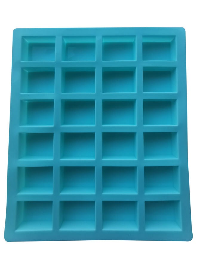 24 Square Candle Cake Chocolate Mould Blue 24 x 20cm - Image 4