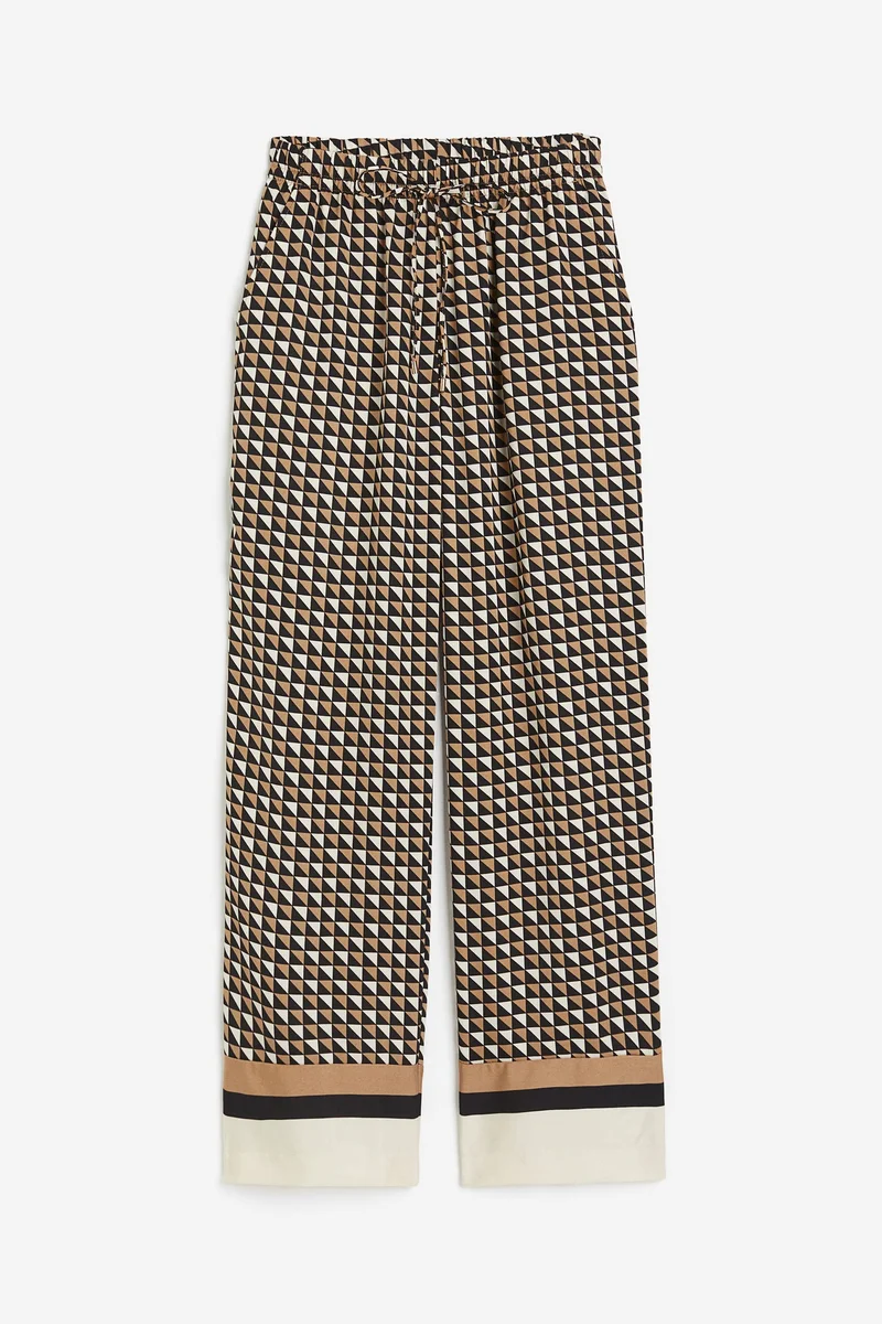 اتش اند ام بنطلون من التويل مع رباط