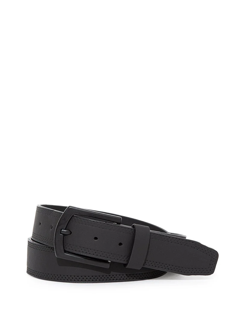 MAVI Black Faux Leather Belt