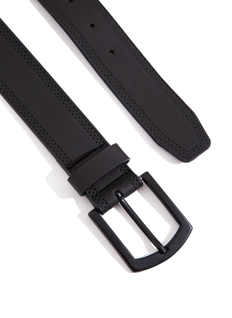 MAVI Black Faux Leather Belt