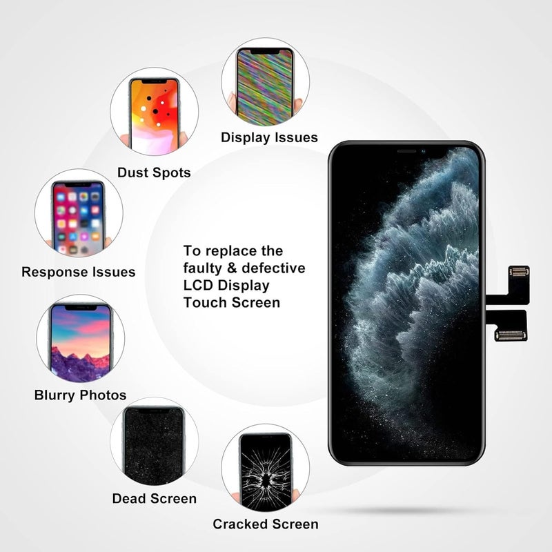 LL TRADER Screen Replacement for iPhone 11 Pro LCD Display 5.8 Inch Touch Screen iPhone 11 Pro Display Digitizer iPhone 11 Pro Frame Assembly Repair Tool with Model A2160, A2217, A2215 New 2025 USA - Image 4