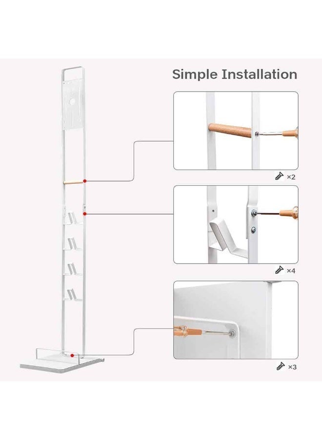 كن واحدًا المكنسة الكهربائية حامل الوقوف مع عجلات و Handholderfor V15 V11 V10 V8 V7 V6, معدنية أرضية الوقوف متوافقة ل T30 T20 V12 V11 V10,لا حفر الجدار - Image 5