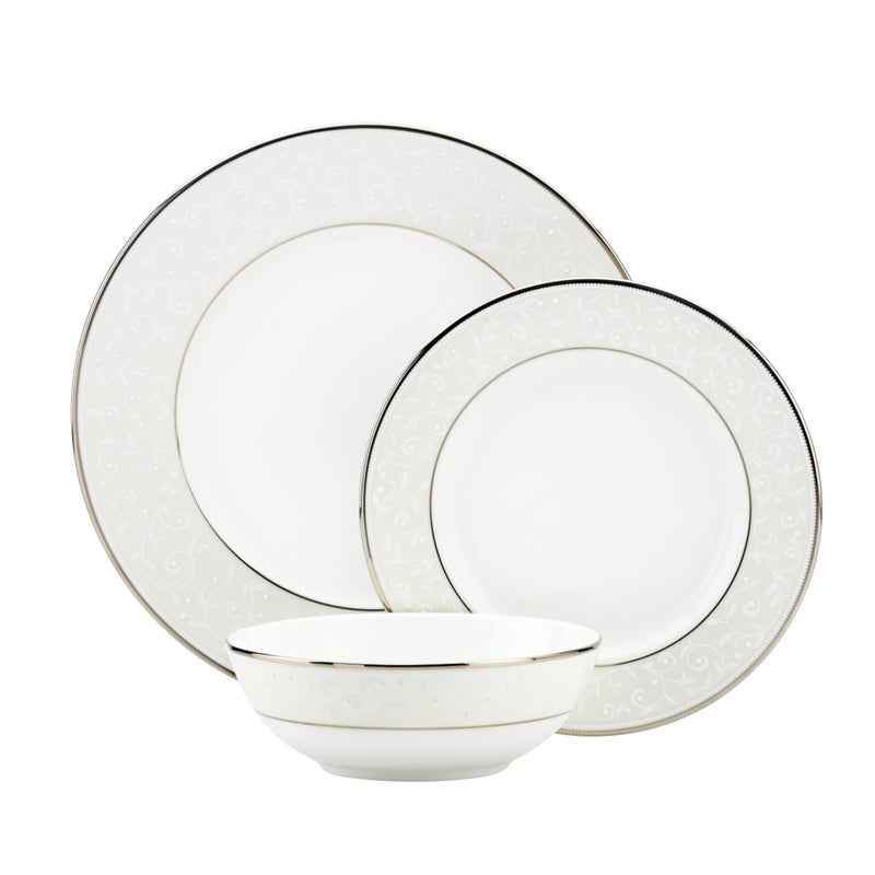 LENOX Lenox 3Piece Place Setting Opal InnocenceWhiteSilver  - Image 1