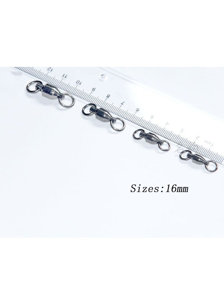 SYOSI Ball Bearing Swivels Connector, 50 Pcs High Strength Stainless Steel Solid Welded Rings Barrel Swivels Saltwater Freshwater Fishing, Fishing Accessories  - Image 4