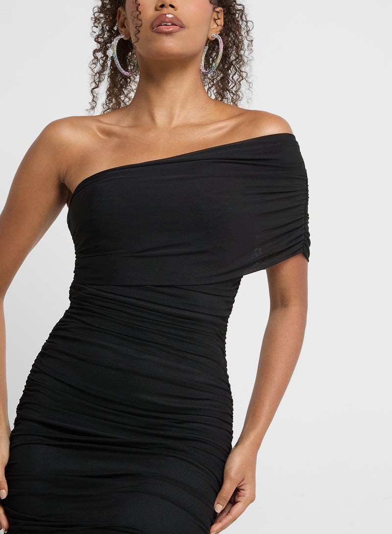 Ginger One-Shoulder Mesh Dress - Image 3