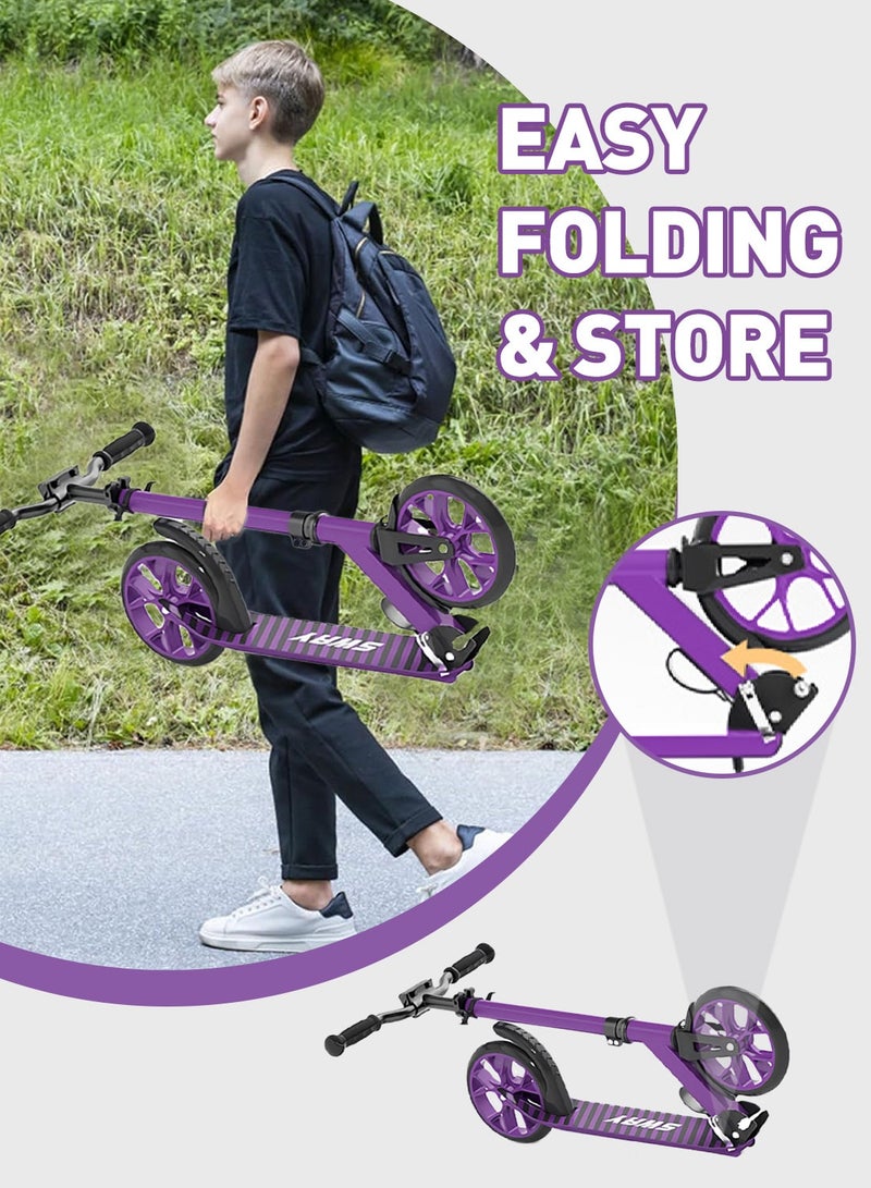 sway سكوتر للأطفال، سكوتر بعجلتين مع مقود قابل للتعديل، ركوب واقف مع فرامل، سكوتر قابل للطي بسهولة للأطفال من 12 سنة وما فوق - Image 2