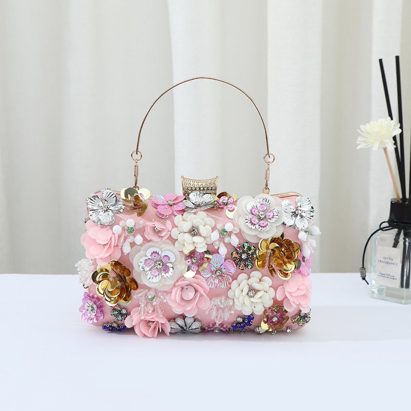 Selling Women'S Bag Flower Evening Bag Fashion Banquet Wedding Bag Women'S Bag Niche High-End Handbag - Image 4