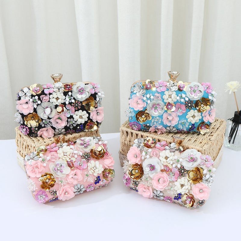 Selling Women'S Bag Flower Evening Bag Fashion Banquet Wedding Bag Women'S Bag Niche High-End Handbag - Image 3