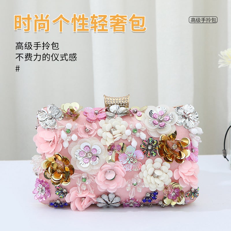 Selling Women'S Bag Flower Evening Bag Fashion Banquet Wedding Bag Women'S Bag Niche High-End Handbag - Image 2