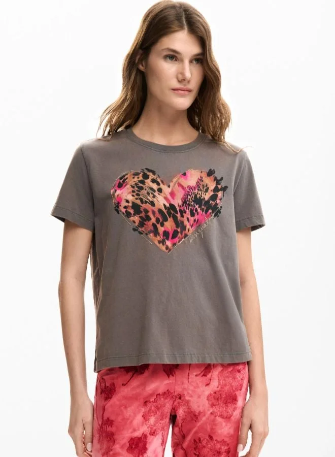 ديسيجوال قميص قلب النمر