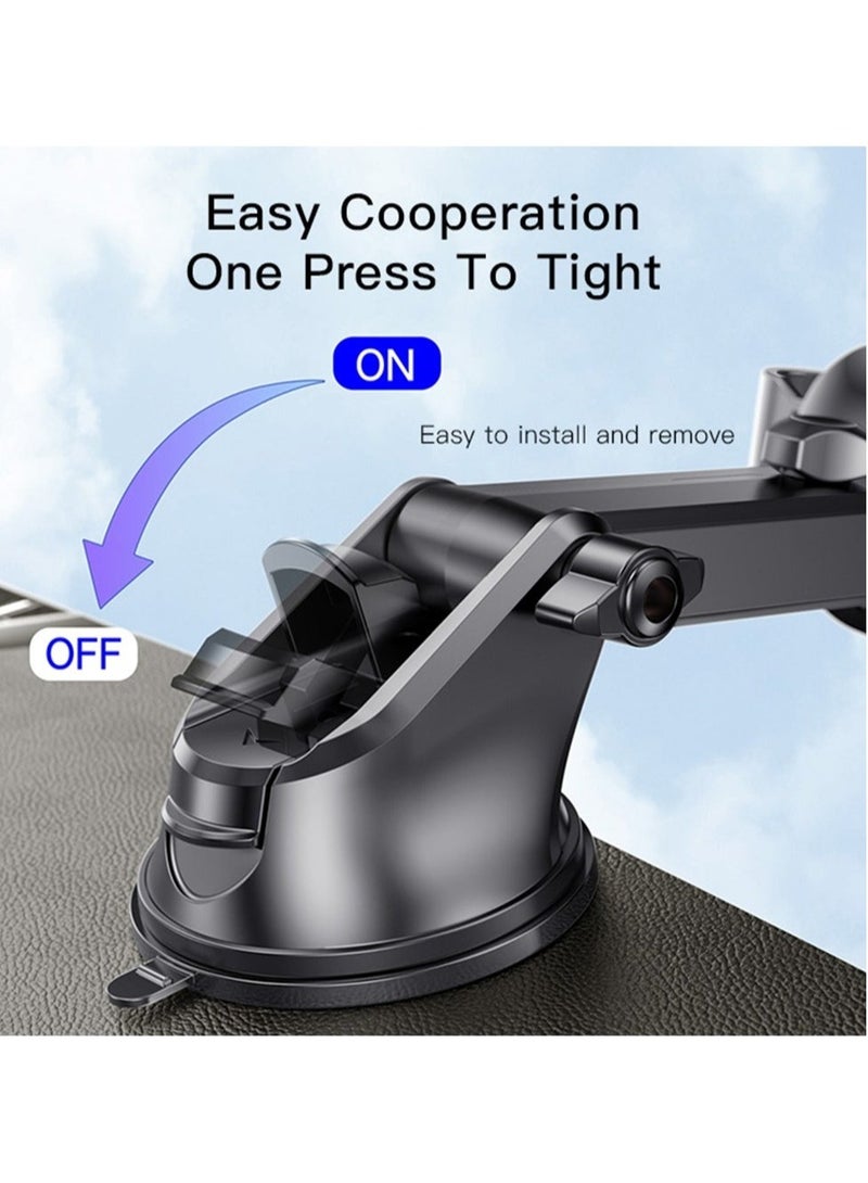Yesido C138 Ree Stretch Adjustable Suction Cup Car Holder – Universal Compatibility, Strong Suction Cup, Adjustable Grip for Smartphones, GPS, and Devices, Suitable for Cars, Trucks, and SUVs - Image 5