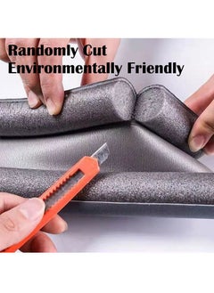 ZCM-HAPPY 3 Piece Foamed Cotton Door Bottom Noise Reduction Sealing Strip Grey 93cm  - Image 4