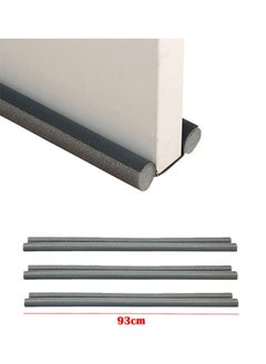 ZCM-HAPPY 3 Piece Foamed Cotton Door Bottom Noise Reduction Sealing Strip Grey 93cm  - Image 1