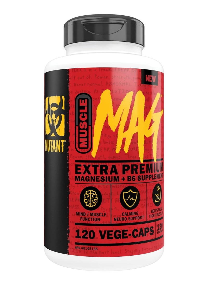 Mutant - MUTANT Muscle MAG Extra Premium Magnesium 120 Veg Capsules - Image 1