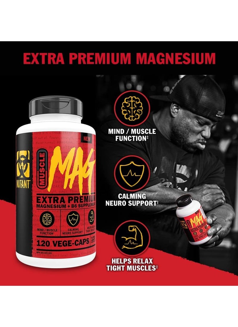 Mutant - MUTANT Muscle MAG Extra Premium Magnesium 120 Veg Capsules - Image 1