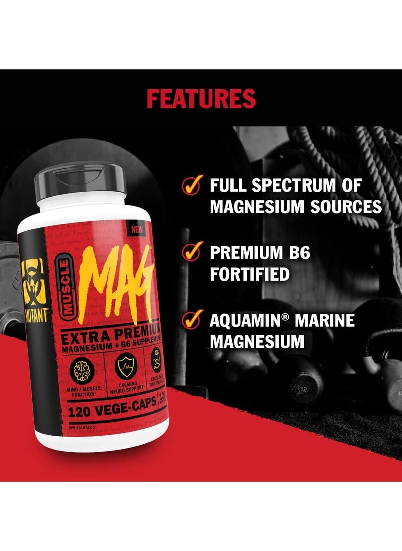 Mutant - MUTANT Muscle MAG Extra Premium Magnesium 120 Veg Capsules - Image 1